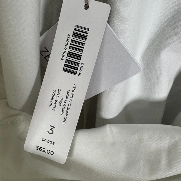 Chico's Zenergy So Slimming Leggings Womens 3 XL White Crop High Rise Pull On - Picture 13 of 15